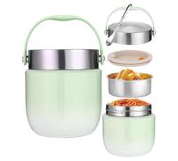 Mihauuke Conteneur Alimentaire Chaud,Capacité 1200ml Porte-Repas Pratique - Récipient Alimentaire Étanche pour Voyage Randonnée Pique-Nique Sport Fitness Pêche Barbecue Boissons
