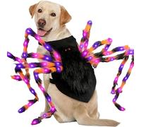 Mihauuke Déguisements d'halloween pour Chien,Costume d'Araignée pour Halloween - Accessoires De Cosplay Festifs Et Lumineux pour Événements, Fêtes pour Chiots Et Photos