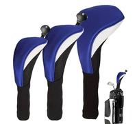 Mihauuke Housse De Tête De Club De Golf | 3 Pièces Équipement de Protection en Maille | Housse De Driver De Golf avec Un Col Long,pour Hommes Et Femmes Amateurs De Sport pour Parcours Et Practice