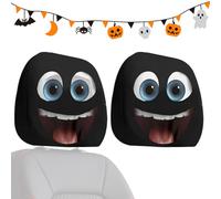 Mihauuke Housses De Repose Tête Auto, 2 Pièces Protections Halloween Pour Appuie-Tête Voiture, Protège-Appuie-Tête Pour Berlines Camping-Cars Conducteurs, Trajets Quotidiens Voyageurs Road Trips