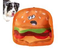 Mihauuke Jouet hamburger pour chien - Jouet couineur pour animaux de compagnie - Simulation de frites - En peluche douce - Jouet sonore au design alimentaire