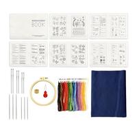 Mihauuke Kit De Broderie Pour Débutants | Set Interactif D'Initiation À La Broderie,Guide Interactif Pour Apprendre Les Loisirs Créatifs Réutilisables À La Maison