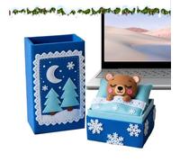 Mihauuke Little Pocket Bear,Peluche Mignonne Décoration Animale Douce | Petit en Boîte - pour Noël Anniversaire Graduation Saint-Valentin Naissance