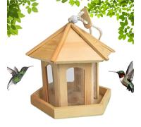 Mihauuke Mangeoires pour Oiseaux D'Extérieur,Distributeur de Nourriture Perroquets Hexagonal | Suspension Décorative pour Perruches Canaris Calopsittes Jardin Balcon Terrasse