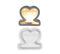 Mihauuke Moule En Silicone Pour La Fête Des Mères - Lettre Maman Amour Ornement Creux Fête des Mères,Moules Antiadhésifs Réutilisables Libération Facile pour Plâtre Résine Artisanat Décoration Maison