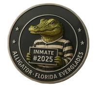 Mihauuke Pièce pour Collectionneurs | Pièce de Collection Humour Alligator | Collection Décorative pour Passionnés de Floride Amateurs d'Histoire Amateurs de Marine Femmes Hommes Décoration
