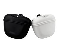 Mihauuke Sac À Friandises pour Dressage Canin | 2 Pièces Porte-Nourriture Portable en Silicone avec Clip | Sac À Friandises pour Dressage De Chien,pour Marche Voyage Voiture Randonnée Maison Parc