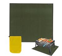 Mihauuke Under Grill Mat | sous Gril Nappe pour Feu De Camp Et BBQ - Protège Sol Portable Accessoire De Cuisine pour Pelouse Pique-Nique Randonnée Camping Activités en Plein Air