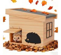 Mihoho Maison en Bois pour hérisson, résistante à l'hiver, hôtel pour avec Plancher, à l'épreuve des Chats et des intempéries, abri d'hiver pour, maisonnette pour Dormir, Jardin, kit (Kaki)