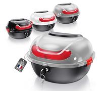 Mihoho Top Case Universel pour Scooter Moto Quad Buggy | Coffre à Casque | Coffre à Porte-Bagages | Coffre à Casque | Coffre à Porte-Bagages (Gris)