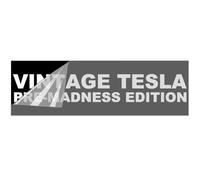 Mihutu - VINTAGE TESLA - PRE-MADNESS EDITION - Autocollant amusant pour vitres ou les peintures de voiture, Environ 24 x 4 cm - autocollant anti-Elon Musk Tesla en film (Inscription en blanc)