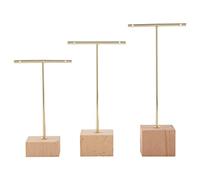 Miiauflskld 3 PièCes Mode T-Bar PréSentoir Support de Support Boucles d'oreilles Suspendus Organisateur Ensemble de