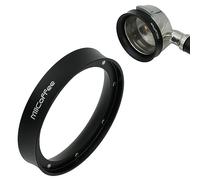 MiiCoffee Entonnoir de dosage magnétique de 58 mm - Anneau de dosage pour café expresso - Aluminium anodisé avec 8 en acier magnétisé compatible avec porte-filtre de 58 mm (noir)