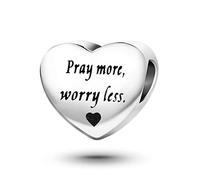 MiiFort Breloques religieuses pour bracelets avec croix et cœurs - Isaiah Matthieu - Verses de la Bible - Ange Jessus, Zircone cubique, Zircone cubique