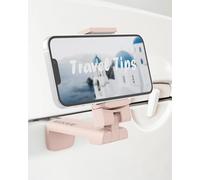 MiiKARE Support de téléphone Universel Rotatif à 360 degrés réglable Compatible avec iPhone et téléphones Android, Support de téléphone Portable pour Avion, Plateaux, Bureau, lit, Armoire - Rose
