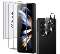 Miimall [2+2 Pack Film de Protection pour Samsung Galaxy Z Fold 4, [Écran Avant + Caméra] Verre Trempé de Dureté 9H, Sans Bulles Protection d'écran HD pour Samsung Galaxy Z Fold 4 5G 2022 (Clair)