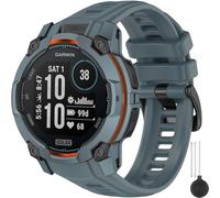 Miimall 26mm Bracelet Silicon Compatible avec Instinct 3 AMOLED 50mm, Souple Strap pour Instinct 3 Solar 50mm, Remplacement de 26mm Silicon Bande pour Garmin Montre 3, Bleu Crépusculaire