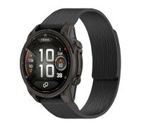 Miimall 26mm Quick Fit Bracelet pour Garmin Tactix 8, Bracelet Magnétique en Silicon pour Fenix 8/Quatix 8/Instinct 3/Garmin D2 Bravo/Descent MK2/Enduro/COROS VERTIX 2 Homme, Noir
