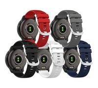 Miimall [5 Pieces Bracelets en Silicon Compatible avec Montre Garmin Vivoactive 6/5, [20mm] Souple Bracelet de Rechange à Dégagement Rapide Garmin Forerunner 645/55 pour Femmes Hommes, Cinq Couleurs