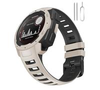 Miimall Bracelet Compatible avec Garmin Instinct 2, 22mm, Bracelets de Remplacement en Silicone pour Garmin Instinct Solar/2S/Esports, Bicolore (Blanc Arctique et Noir)