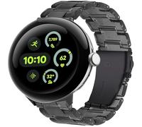 Miimall Bracelet de Montre pour Google Pixel Watch 4 41MM en Résine Premium doté d'un Boucle de Métal, [41MM] Strap Femmes, Léger, Antiperspirant pour Google Pixel Watch 4/3/2/1, Noir Transparent