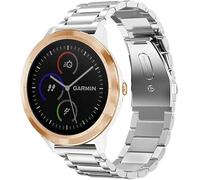 Miimall Bracelet élégant pour Garmin Vivoactive 6/5/3, Forerunner 55/165 Music, Venu Sq/2 Plus, 20 mm pour femme - Bracelet en acier inoxydable pour Vivomove Sport/Trend/3, Approach S12/S50/S42/S44