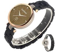 Miimall Bracelet pour Montre Lily Watch Bande Fine en Acier Inoxydable Légère Réglable pour Femmes Hommes,Strap de Rechange pour Lily Watch-Noir
