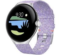 Miimall Bracelets Tressé Compatible avec Bracelet Google Pixel Watch 2/1, Bracelet de Remplacement Tissu Toile, Ajustable en Tissé Bracelet pour Pixel Watch, Pixel Watch 2 (Violet)