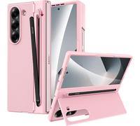 Miimall Case pour Samsung Z Fold 6 avec Stylet, [Porte-S Pen][Vitre Protecteur d'Écran][Béquille], Robuste Antichoc Résistant aux Rayures Rigide Slim Femme Coque Samsung Z Fold 6 (Rose)
