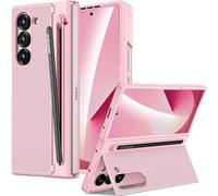 Miimall Case pour Samsung Z Fold 7 avec Porte-S Pen (No Pen), [Protecteur d'Écran][Béquille], Robuste Antichoc Résistant aux Rayures Rigide Slim Femme Coque Samsung Z Fold 7 (Rose)