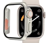 Miimall Compatible avec Apple Watch Série 9/8/7 45mm PC Coque Protection Écran en Verre Trempé, [Couverture Complète] Anti-Rayure Étui Protecteur du iWatch 9/8/7 45mm -Stralight