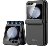 Miimall Compatible avec Coque Z Flip 5 Samsung, [Protection à Charnière] [Protecteur d'écran Arrière] Coque de Protection en PC Rigide pour Samsung Galaxy Z Flip 5 Case (Noir)