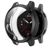 Miimall Compatible avec Garmin Venu 2s Coque Bumper + Protection Écran en PC, [Couverture Complet] Anti-Rayure Protecteur Étui pour Garmin vivoactive 4s 40mm -Noir