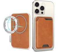 Miimall Compatible avec Mag-Safe Wallet pour iPhone 17 Pro Max, 3 Cartes, Cuir Vegan Minimaliste Portefeuille Magnétique pour iPhone 17 16 15 14 13 12 Séries/Google Pixel 10 9 8 Séries, Marron