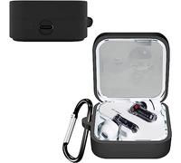 Miimall Compatible avec Nothing Ear 2, [Coque en caoutchouc de silicone] [mousqueton] anti-rayures et antichoc pour Nothing Ear 2, noir