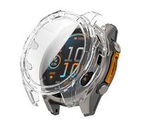 Miimall Coque Compatible avec Garmin Fenix 8 47MM AMOLED, Accessoire Protection Écran en Rugged PC Bumper Case, Étanche, Ultra Mince, Anti-Rayures, Ne Laisse Pas de Traces de Doigts, Transparent