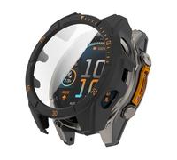Miimall Coque Compatible avec Garmin Fenix 8 51MM Solar, Accessoire Protection Écran en Rugged PC Bumper Case, Étanche, Ultra Mince, Anti-Rayures, Ne Laisse Pas de Traces de Doigts, Noir