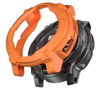 Miimall Coque Compatible avec Garmin Instinct 3 Solar, Étui de Protection en TPU Accessoire de Remplacement pour Montre Instinct 3 Solar 50MM, Étui Antichoc et Incassable pour Garmin Montre, Orange