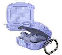 Miimall Coque Compatible avec Powerbeats Pro 2 Case, Rugged Robuste Housse de Protection Sécurisée avec Mousqueton pour Beats Powerbeats Pro 2 Loquet de Verrouillage Sécurisé, Violet