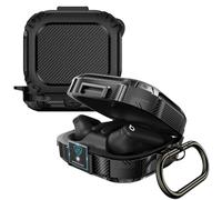 Miimall Coque Compatible avec Powerbeats Pro 2 Case, Rugged Robuste Housse de Protection Sécurisée avec Mousqueton pour Beats Powerbeats Pro 2 Loquet de Verrouillage Sécurisé, Noir