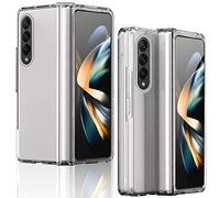 Miimall Coque Compatible avec Samsung Galaxy Z Fold 4 - Protection de Charnière et d'Écran Avant HD, Coque Rigide Anti-Chocs en PC (Transparent)