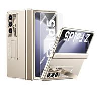 Miimall Coque Compatible avec Samsung Galaxy Z Fold 5 Étui de Protection à Charnière avec Protection d'écran Avant, Coque de Protection Ultra-Mince avec Béquille pour Galaxy Z Fold 5 (Or Champagne)