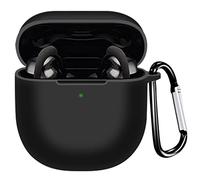 Miimall Coque de protection pour écouteurs Bose QuietComfort Ultra 2023/Bose QuietComfort II, [porte-clé] [LED visible], coque en silicone anti-chute et anti-choc, noir