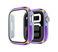 Miimall Coque en alliage d'aluminium avec protection d'écran pour Apple Watch Series 10, verre trempé dureté 9H+coque en métal pour Apple Watch 10, coque de protection complète pour iWatch Series 10