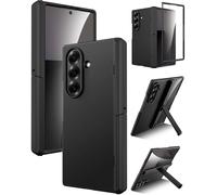 Miimall Coque pour Samsung Galaxy Z Fold 7, Protection d'Écran, Cache-Charnière, Support Invisible, Antichoc Anti-Rayures Rigide Intégrale 360° Ultra-Fine Samsung Z Fold 7 Case (Noir)