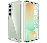 Miimall Coque pour Samsung S24 FE 5G, Militaire Robuste Anti-Jaunissement TPU Bumper Samsung S24 FE Case, Résistant aux Rayures sans Bulle Coque Samsung S24 FE Antichoc Mince Léger, Transparent