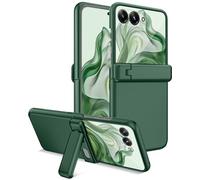 Miimall Cover pour Motorola Razr 50, [Protection d'Écran Externe][Cache-Charnière][Bequille Réglable], Robuste Renforcée Antichoc Résistant aux Rayures Intégrale Coque 360 Razr 50, Vert