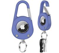 Miimall Étui Compatible avec Apple AirTag, Coque de Clés Portable en PC, Organisateur de Clés Léger, Lavable et Résistant aux Rayures pour Porte Clef Air Tag de Voiture, Sac de Golf et Valise, Bleu