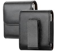 Miimall Étui de téléphone pour Samsung Galaxy Z Flip 6/5/4, Motorola Razr 60 Ultra/Razr 60/Razr 50 ultra/50, étui de ceinture en cuir avec clip en métal et fermeture magnétique pour téléphones à rabat