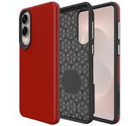 Miimall Étui Incassable pour Samsung Galaxy S25 Edge, Militaire Tough Double Protection Integrale Coque, Antichoc Anti-Empreintes Digitales Résistant aux Rayures Case Samsung S25 Edge(Rouge)